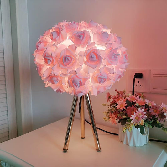 Pink Rose Flower Lamp
