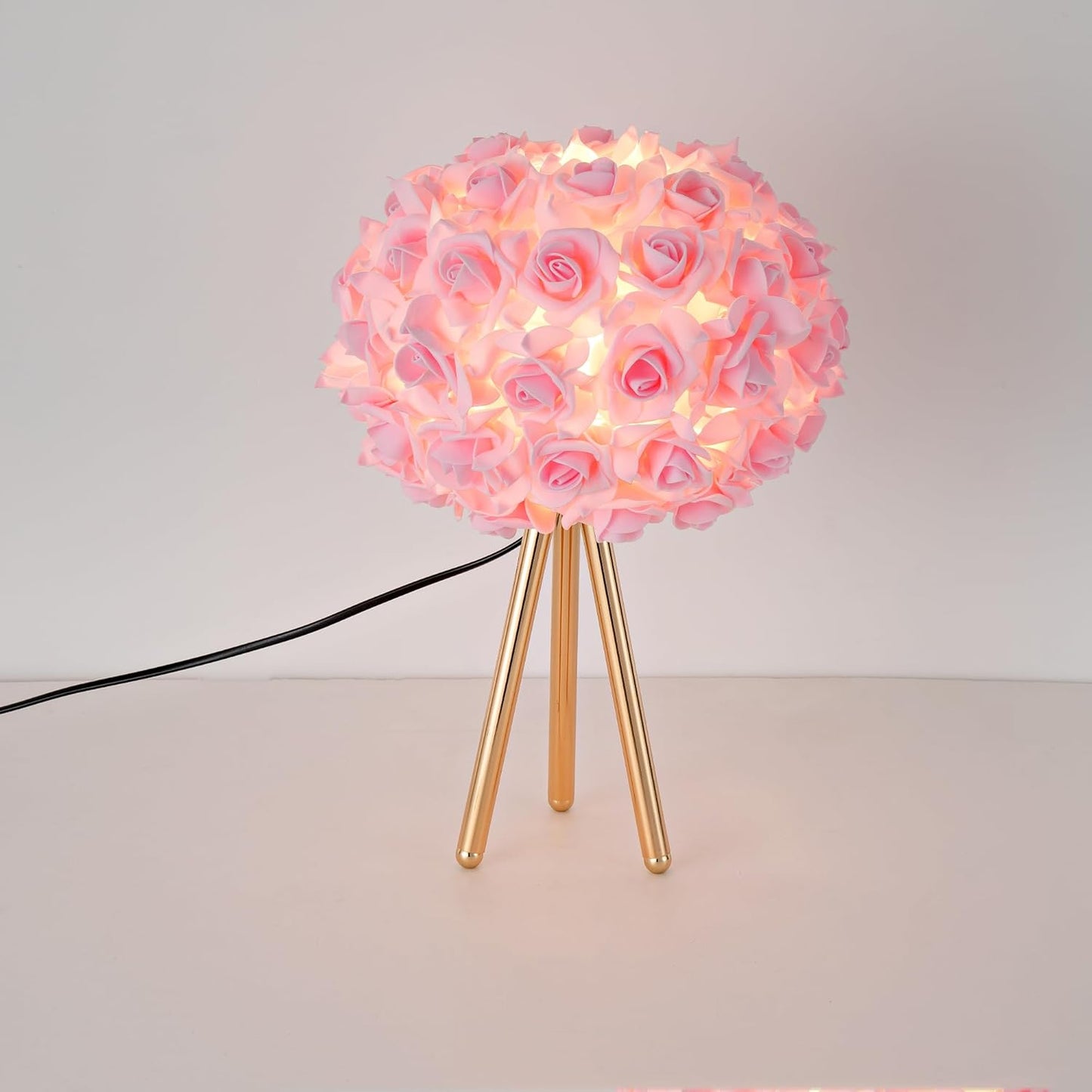 Pink Rose Flower Lamp