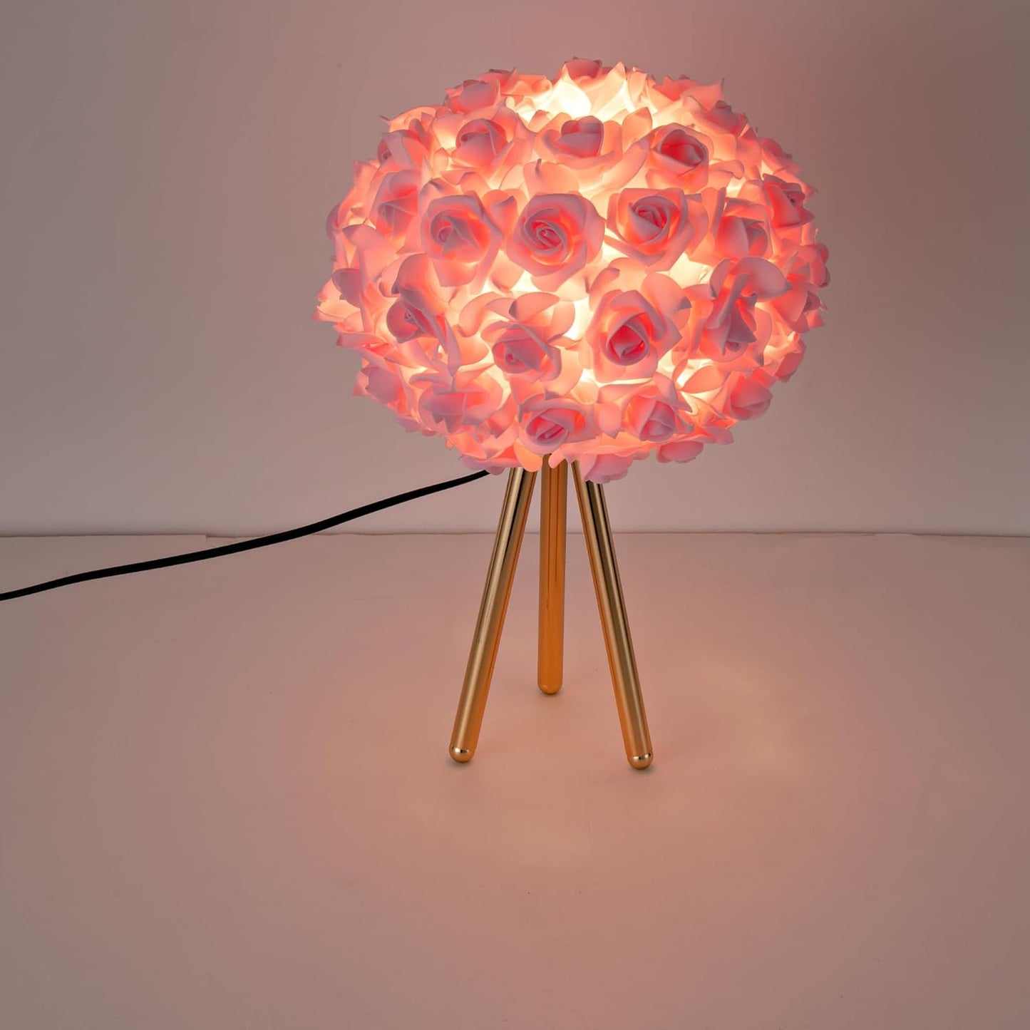 Pink Rose Flower Lamp