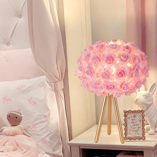 Pink Rose Flower Lamp