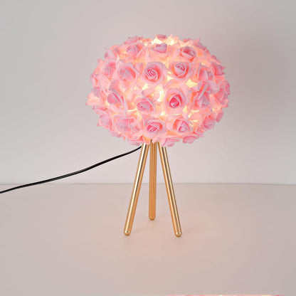 Pink Rose Flower Lamp